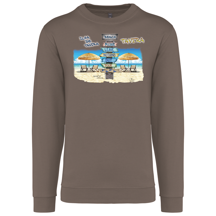 Sweatshirt Kariban sem Capuz Pegadas Tavira