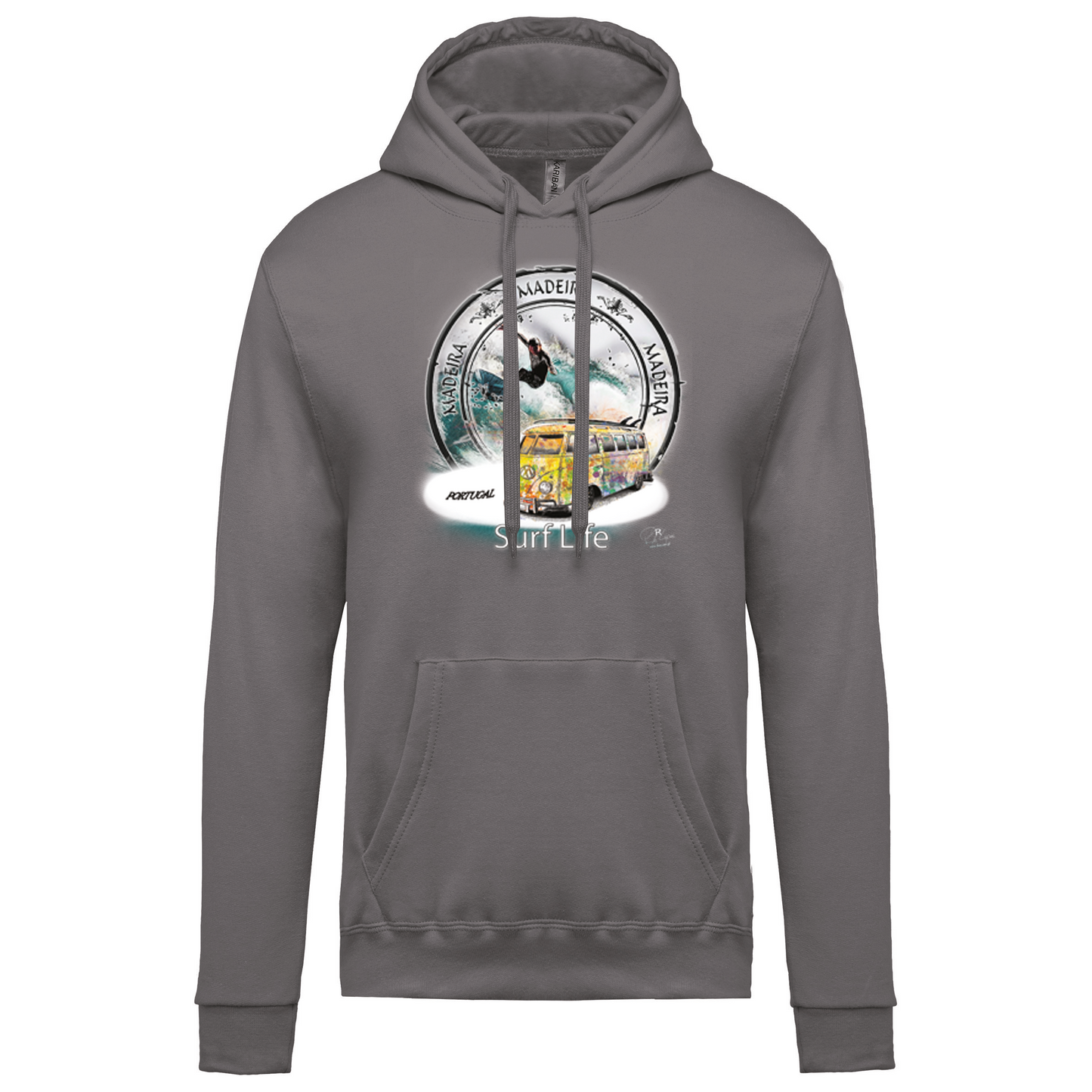 Sweatshirt Kariban com Capuz Surf Life Ilha da Madeira