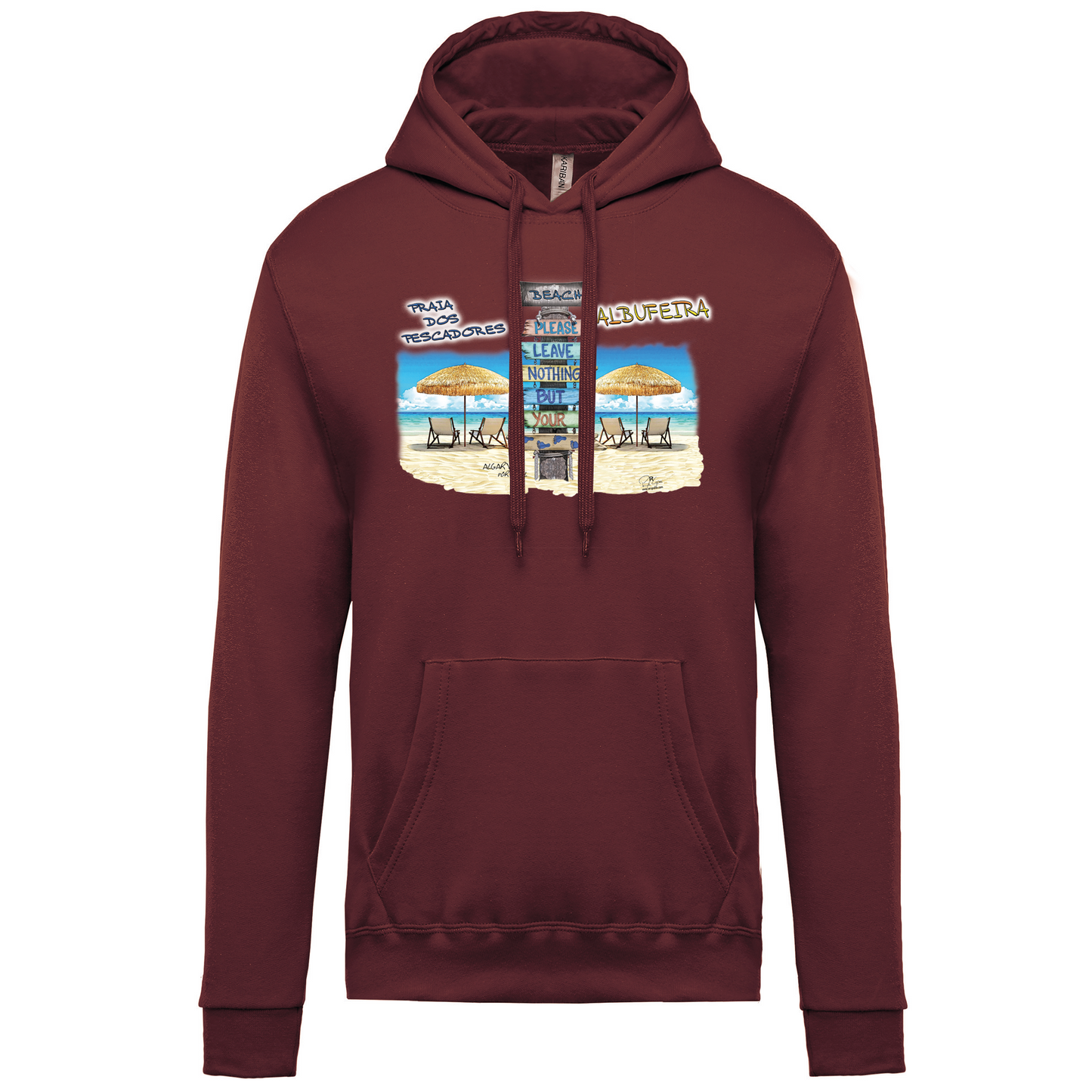 Sweatshirt Kariban com Capuz Pegadas Albufeira