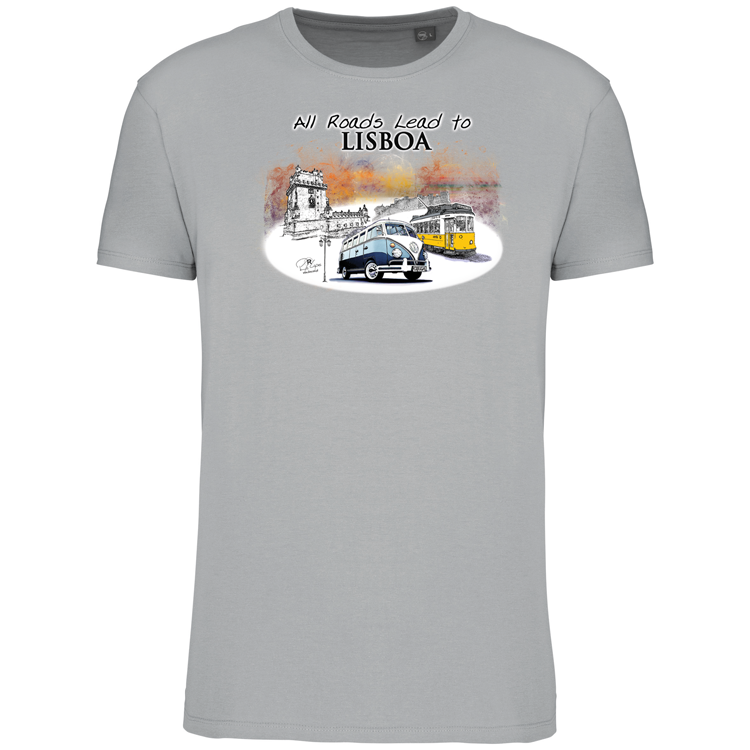 T-Shirt Algodão Biológico All Roads Lead to Lisboa