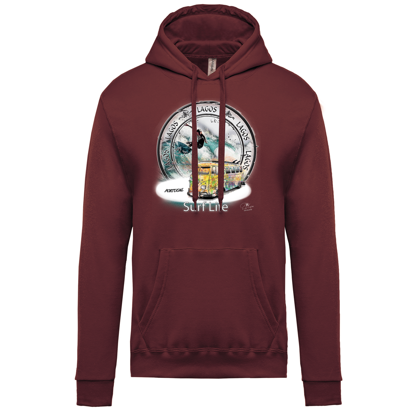 Sweatshirt Kariban com Capuz Surf Life Lagos