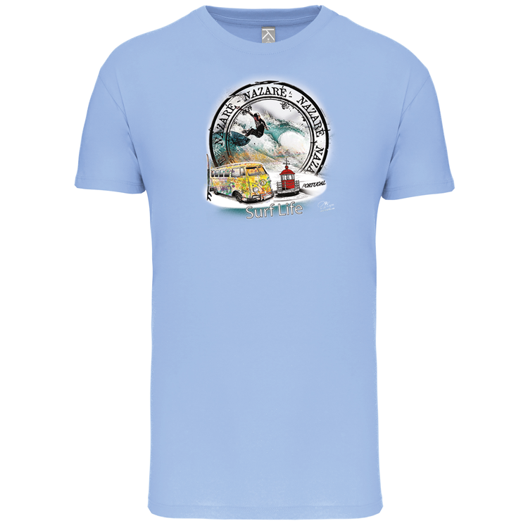 T-Shirt Algodão Biológico Surf Life Nazaré