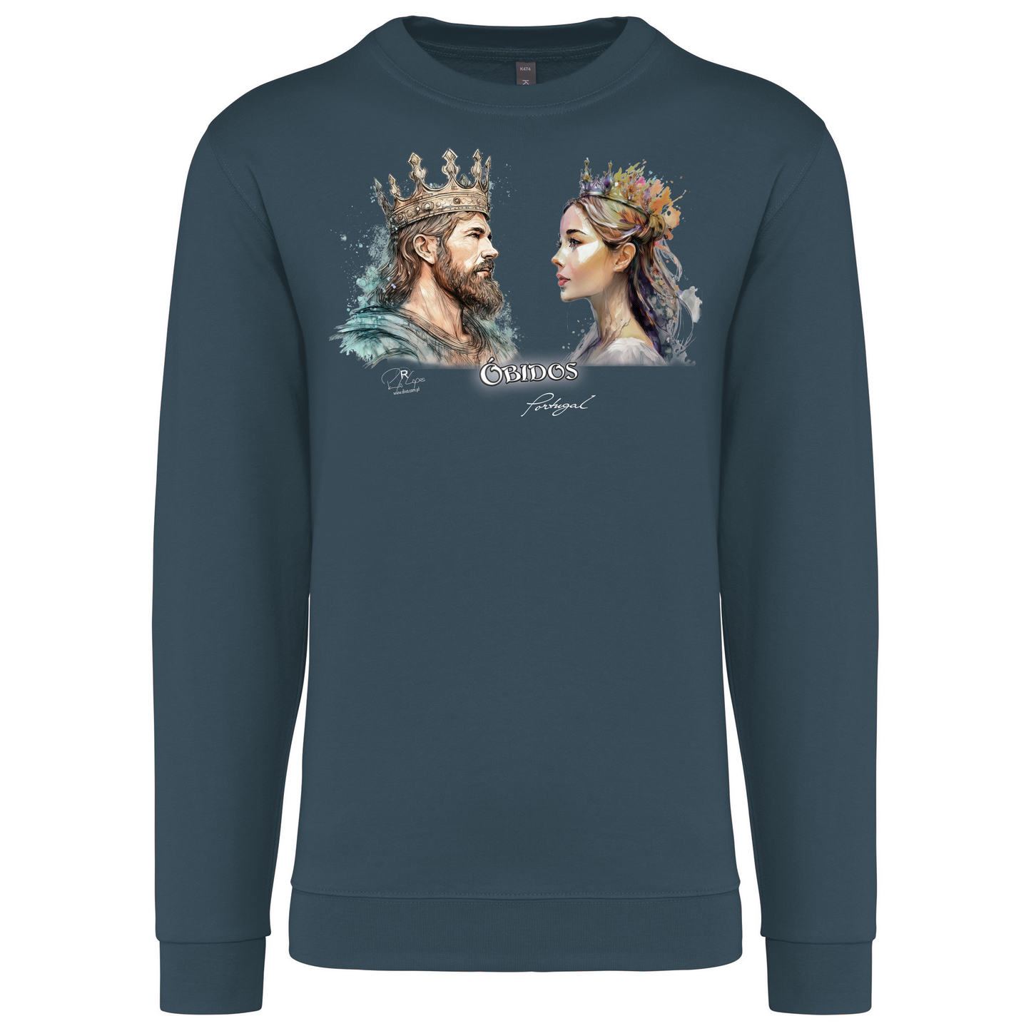 Sweatshirt Kariban sem Capuz King and Queen Óbidos