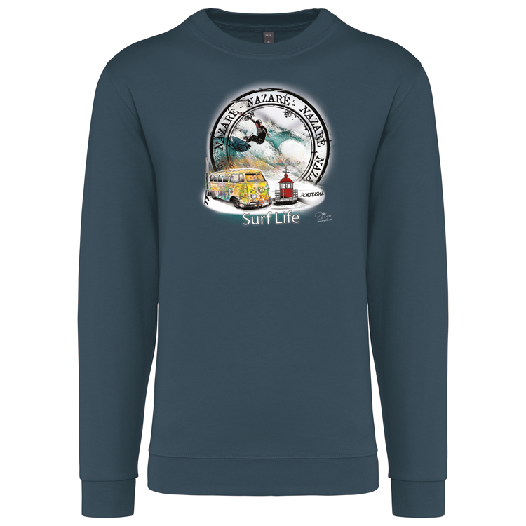 Sweatshirt Kariban sem Capuz Surf Life Nazaré