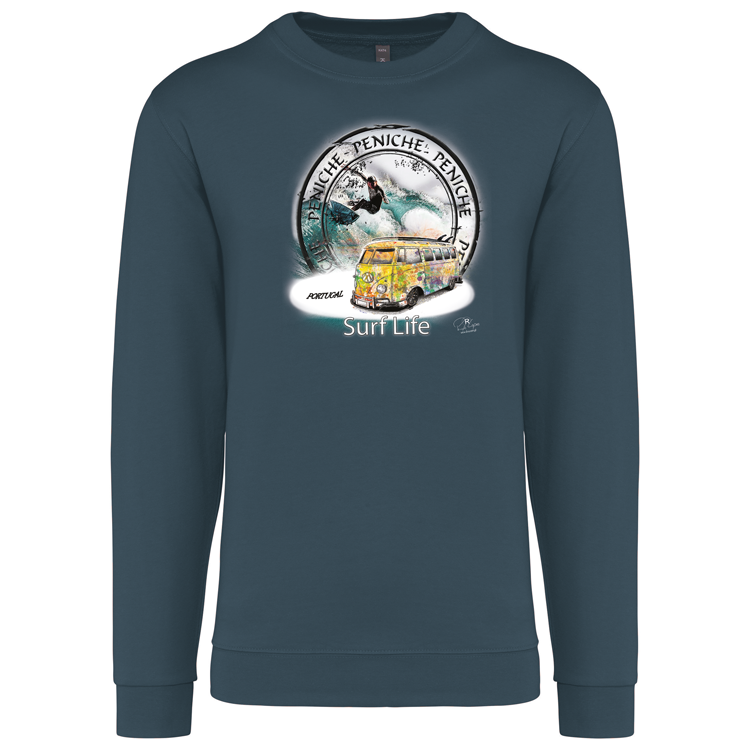 Sweatshirt Kariban sem Capuz Surf Life Peniche