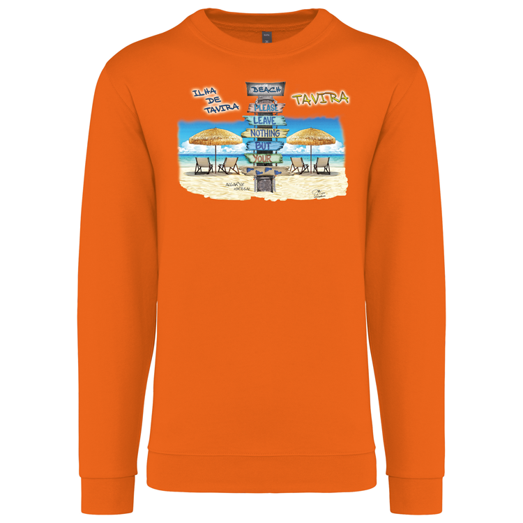 Sweatshirt Kariban sem Capuz Pegadas Tavira