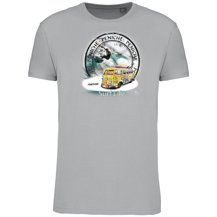 T-Shirt Algodão Biológico Surf Life Peniche