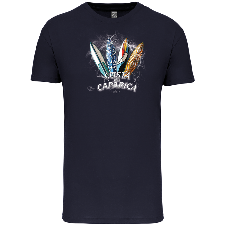 T-Shirt Algodão Biológico Surfboards Costa da Caparica