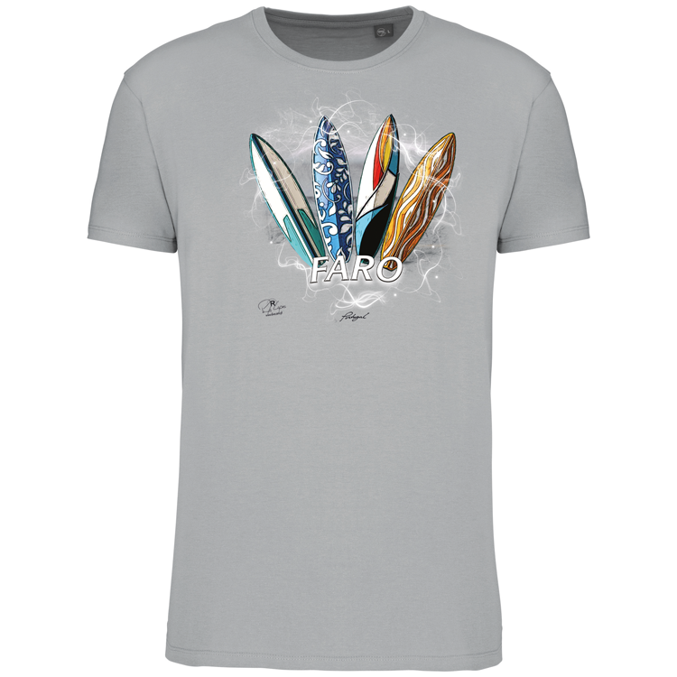 T-Shirt Algodão Biológico Surfboards Faro