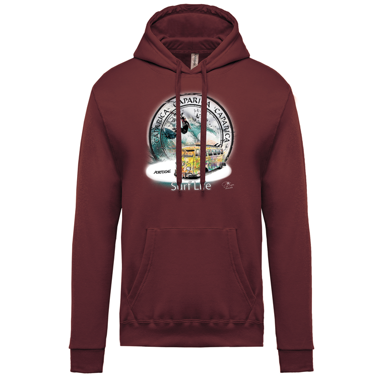 Sweatshirt Kariban com Capuz Surf Life Caparica