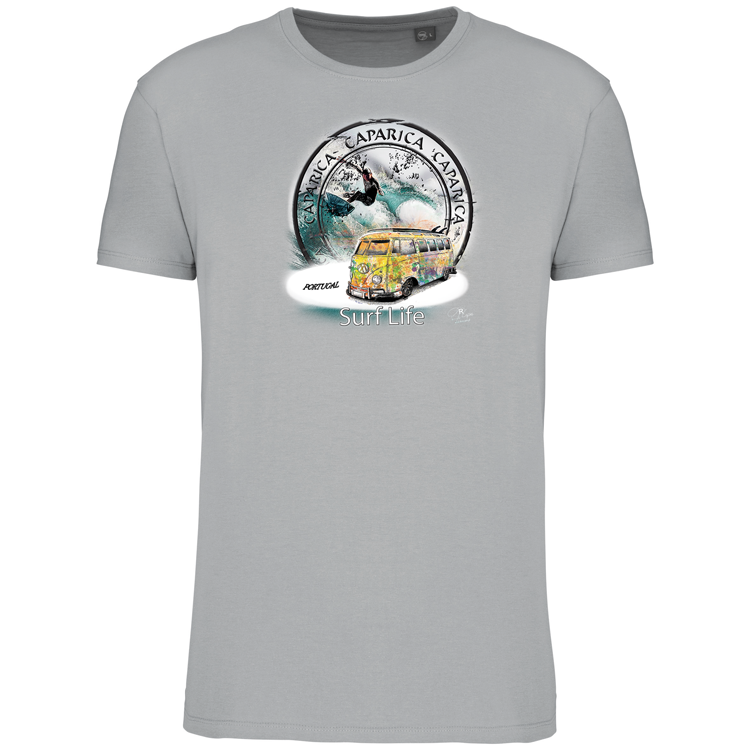 T-Shirt Algodão Biológico Surf Life Caparica