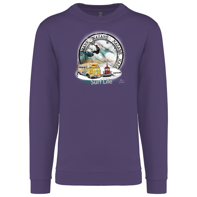 Sweatshirt Kariban sem Capuz Surf Life Nazaré