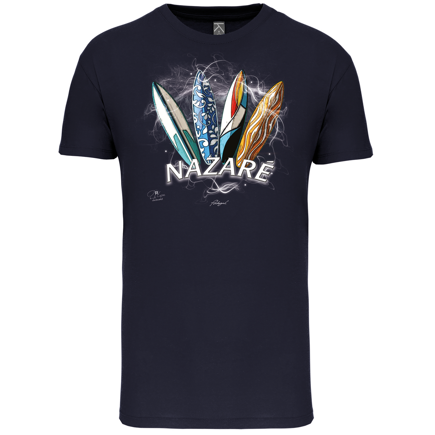 T-Shirt Algodão Biológico Surfboards Nazaré