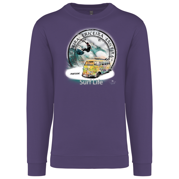 Sweatshirt Kariban sem Capuz Surf Life Ericeira