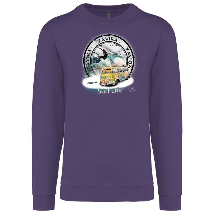 Sweatshirt Kariban sem Capuz Surf Life Tavira