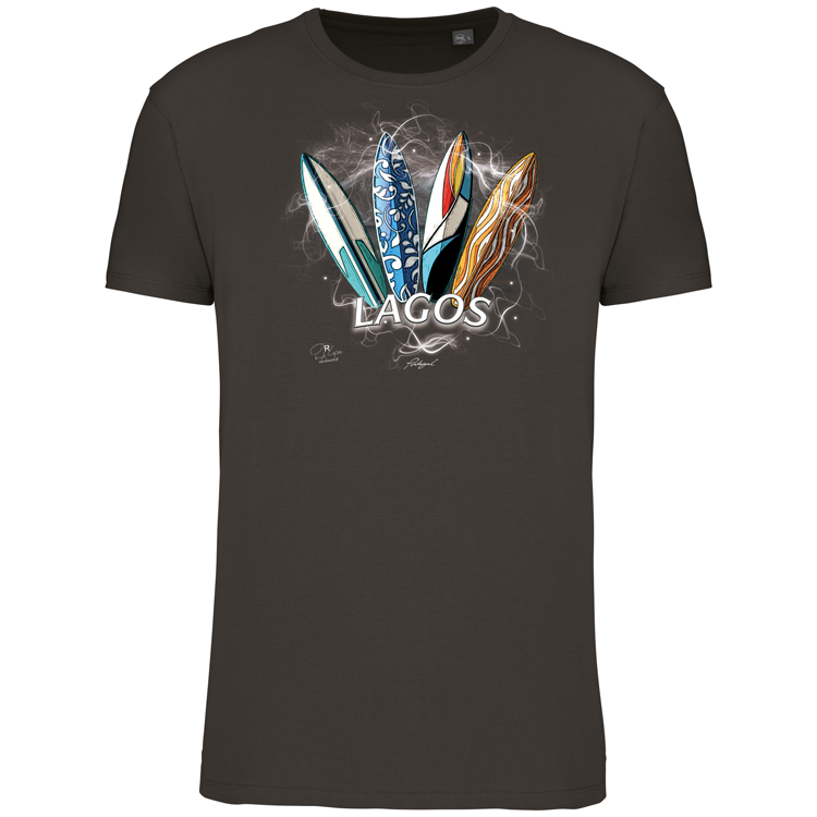 T-Shirt Algodão Biológico Surfboards Lagos