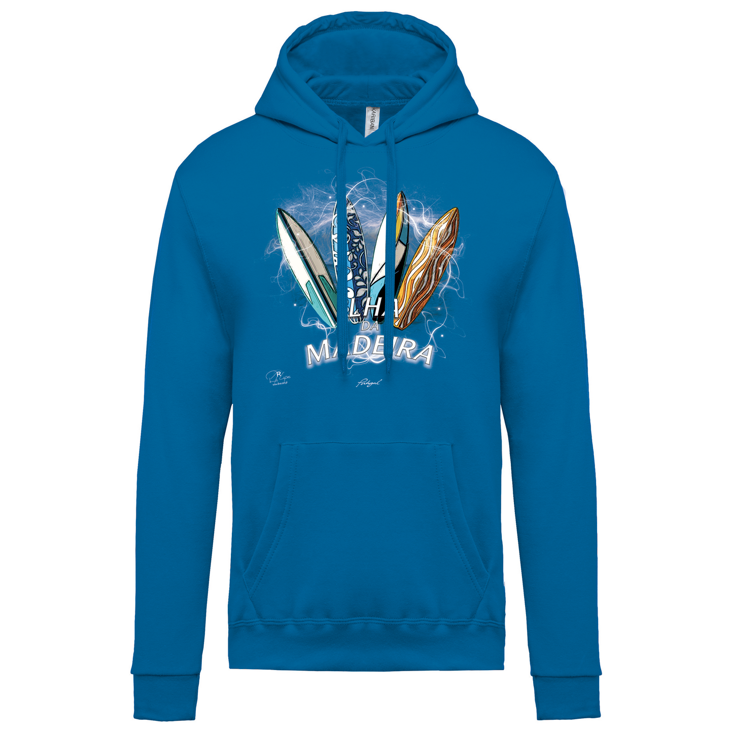 Sweatshirt Kariban com Capuz Surfboards Ilha da Madeira
