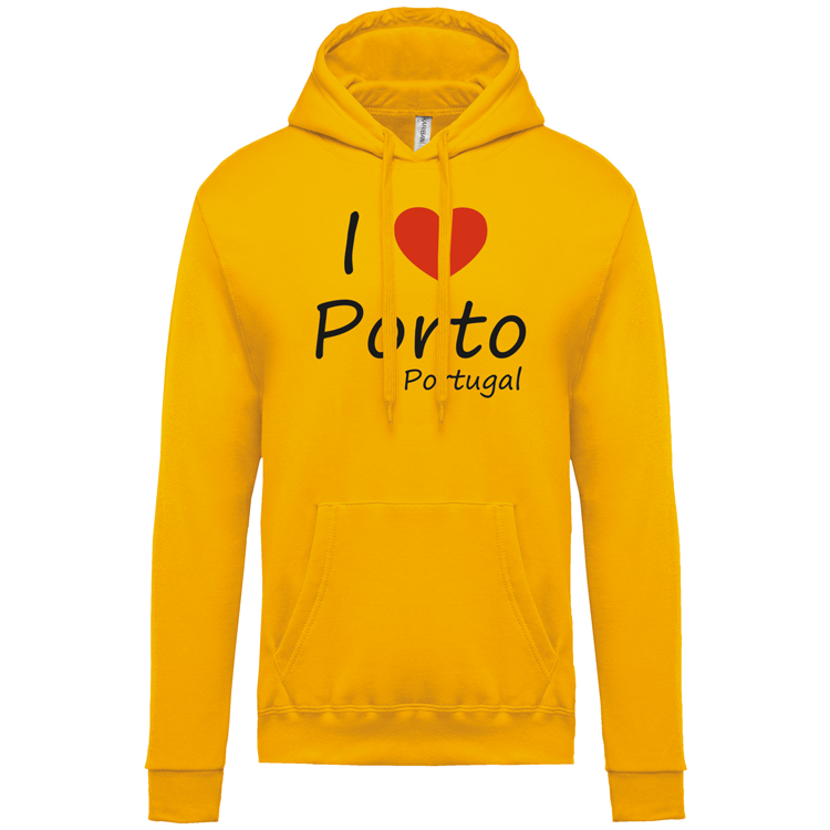 Sweatshirt Kariban com Capuz I Love Porto