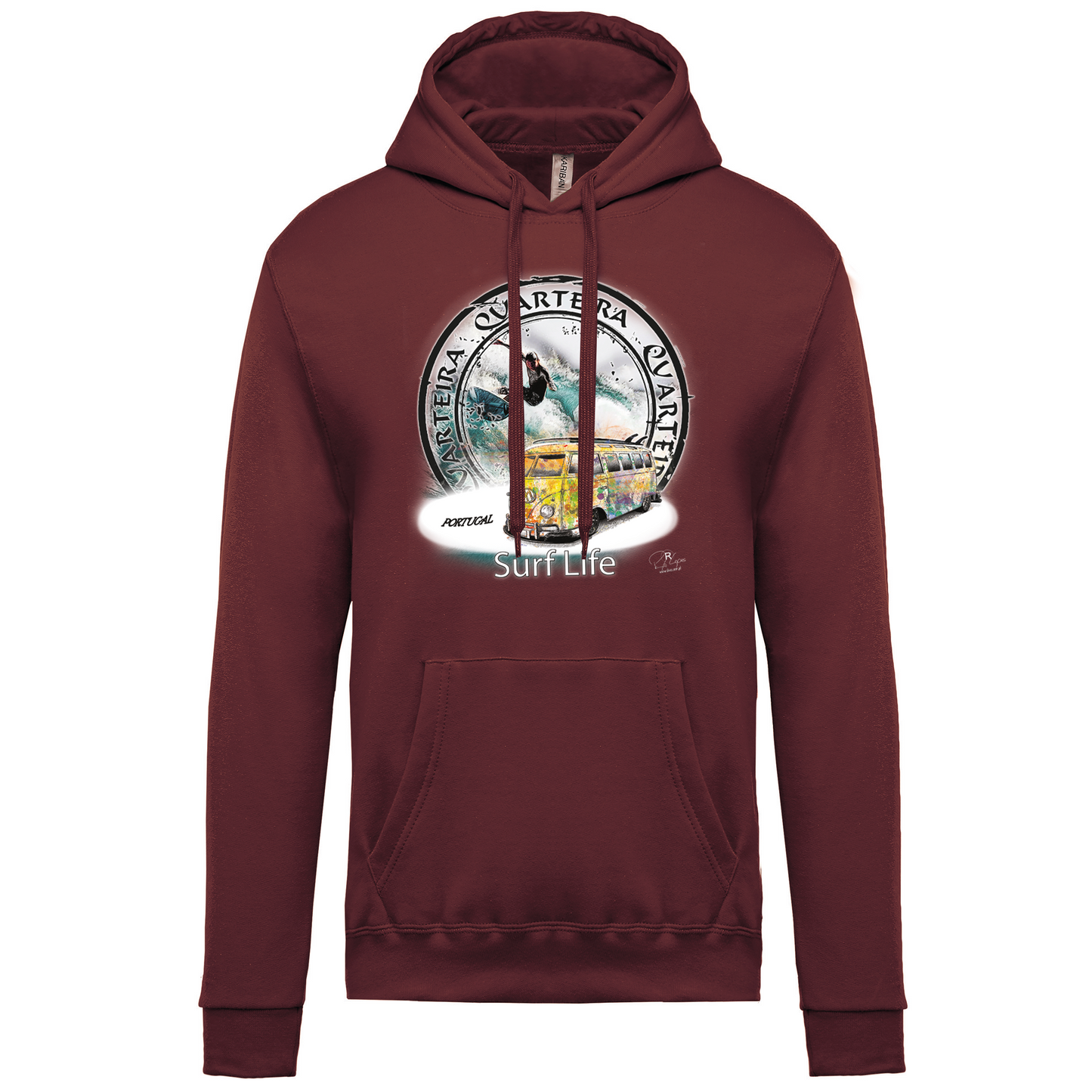 Sweatshirt Kariban com Capuz Surf Life Quarteira