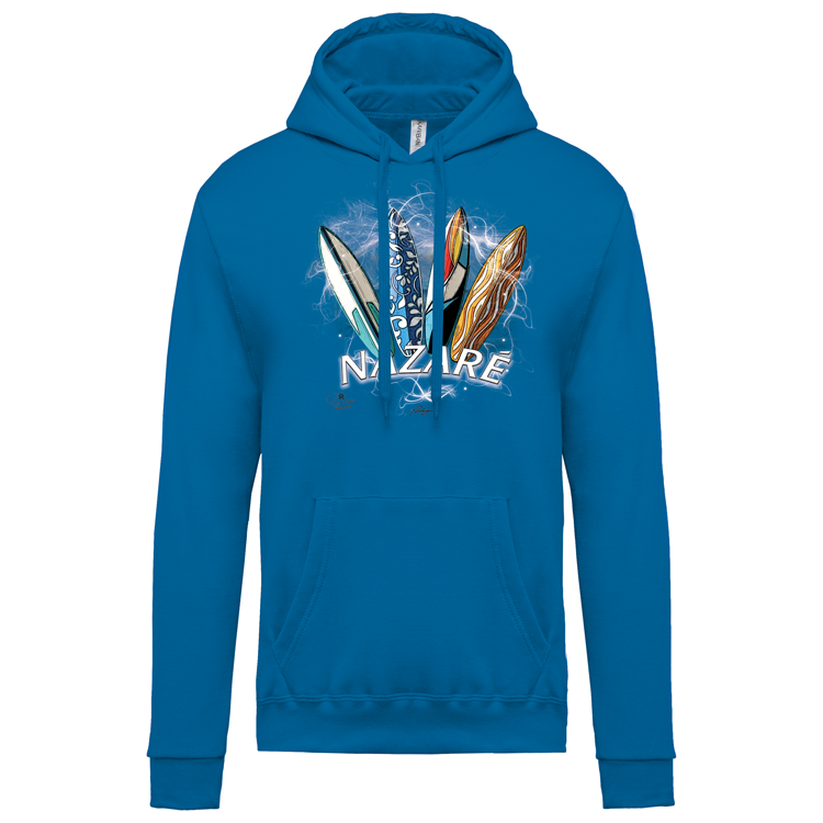 Sweatshirt Kariban com Capuz Surfboards Nazaré