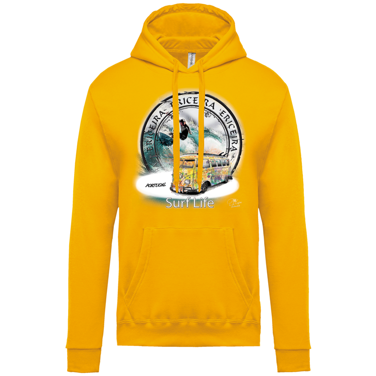 Sweatshirt Kariban com Capuz Surf Life Ericeira