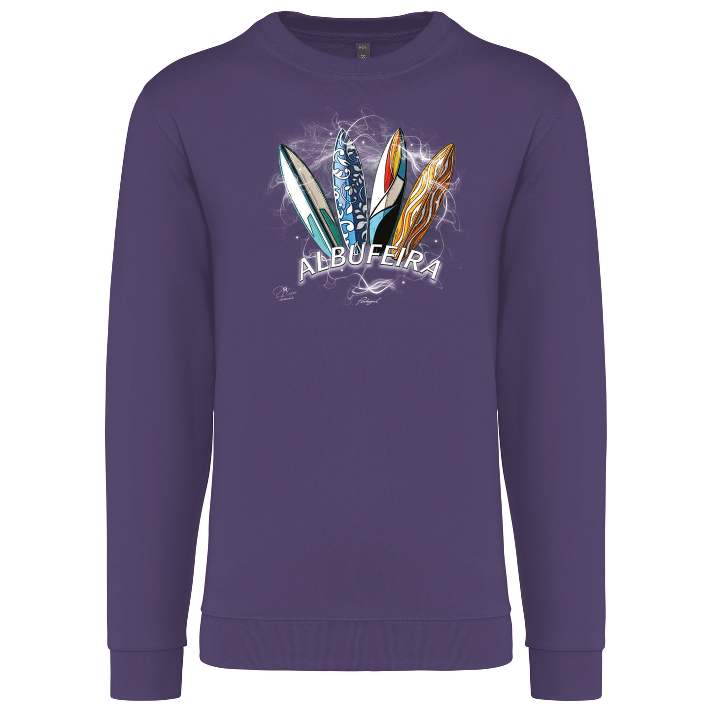 Sweatshirt Kariban sem Capuz Surfboards Albufeira