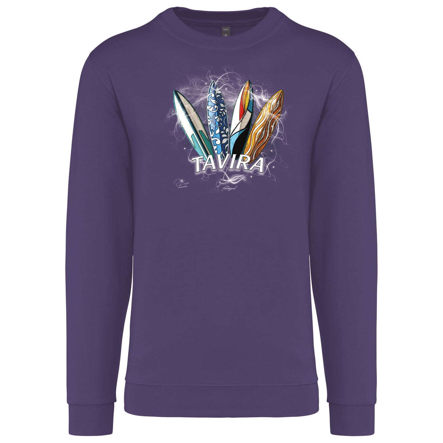 Sweatshirt Kariban sem Capuz Surfboards Tavira