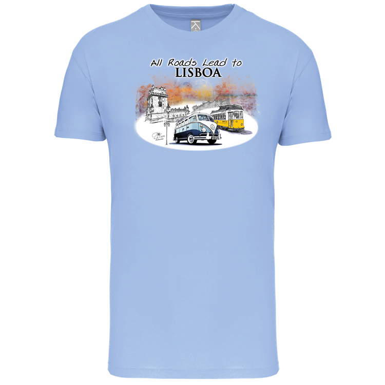 T-Shirt Algodão Biológico All Roads Lead to Lisboa