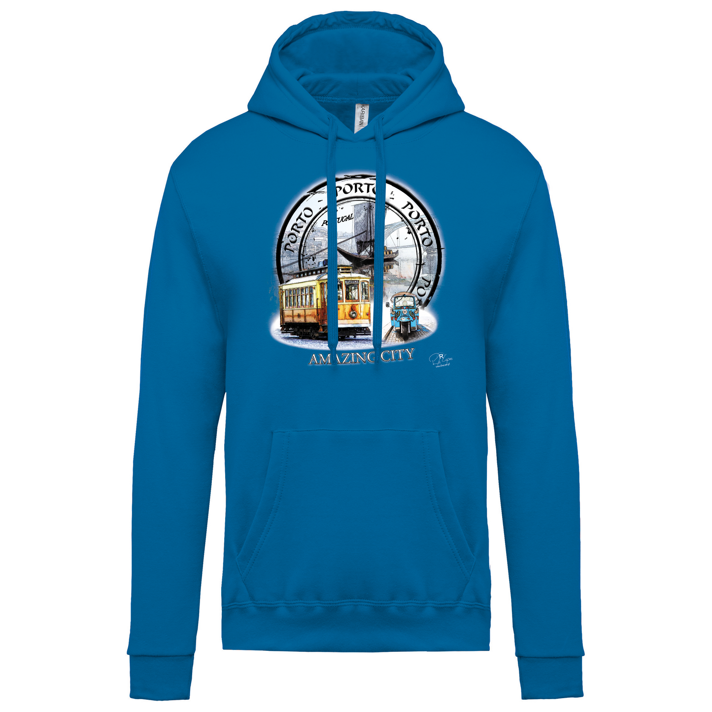 Sweatshirt Kariban com Capuz Amazing City Porto