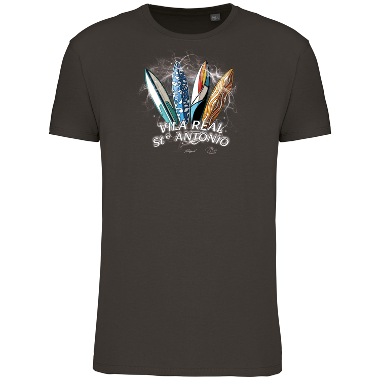 T-Shirt Algodão Biológico Surfboards Vila Real Stº António