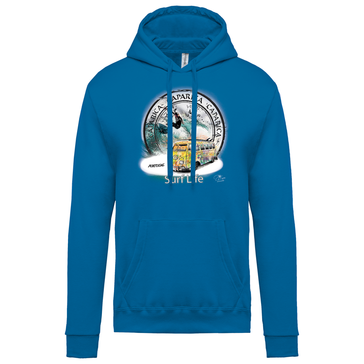 Sweatshirt Kariban com Capuz Surf Life Caparica