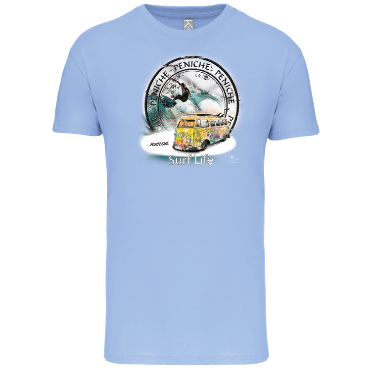 T-Shirt Algodão Biológico Surf Life Peniche