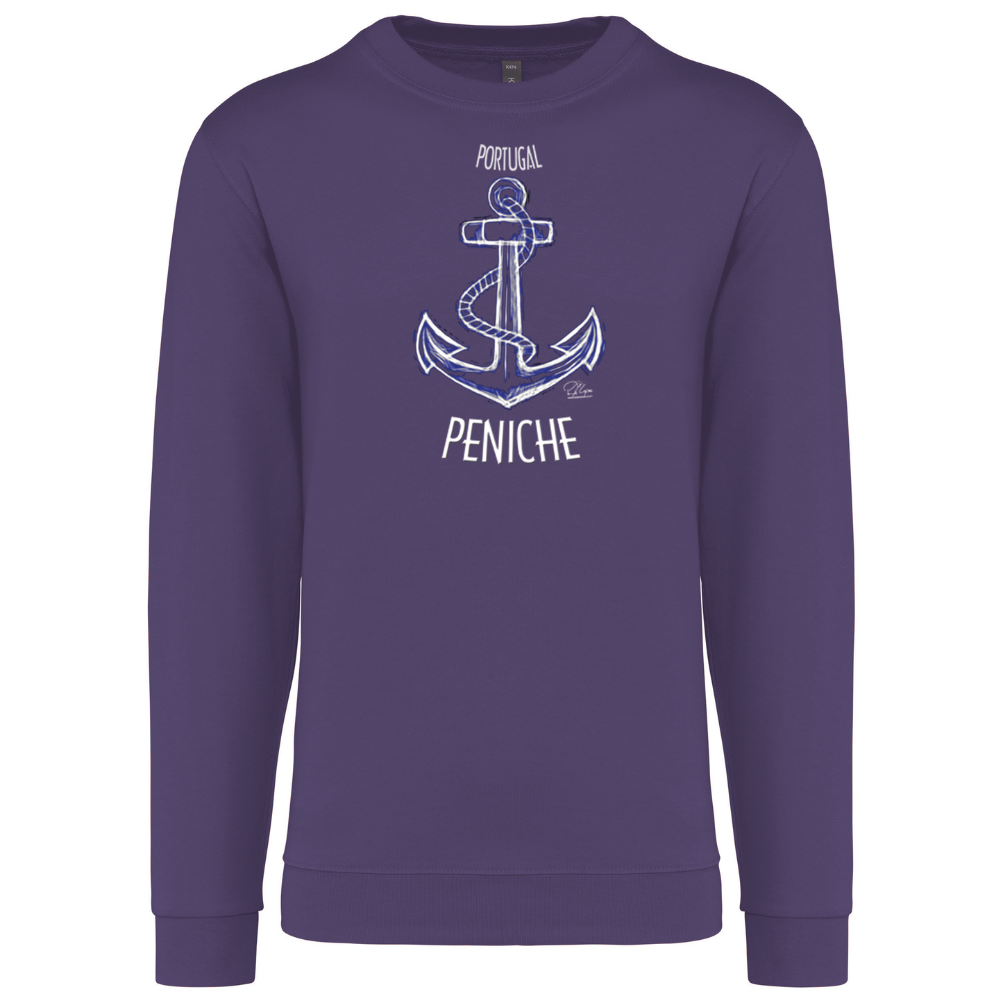 Sweatshirt Kariban sem Capuz Âncora Peniche