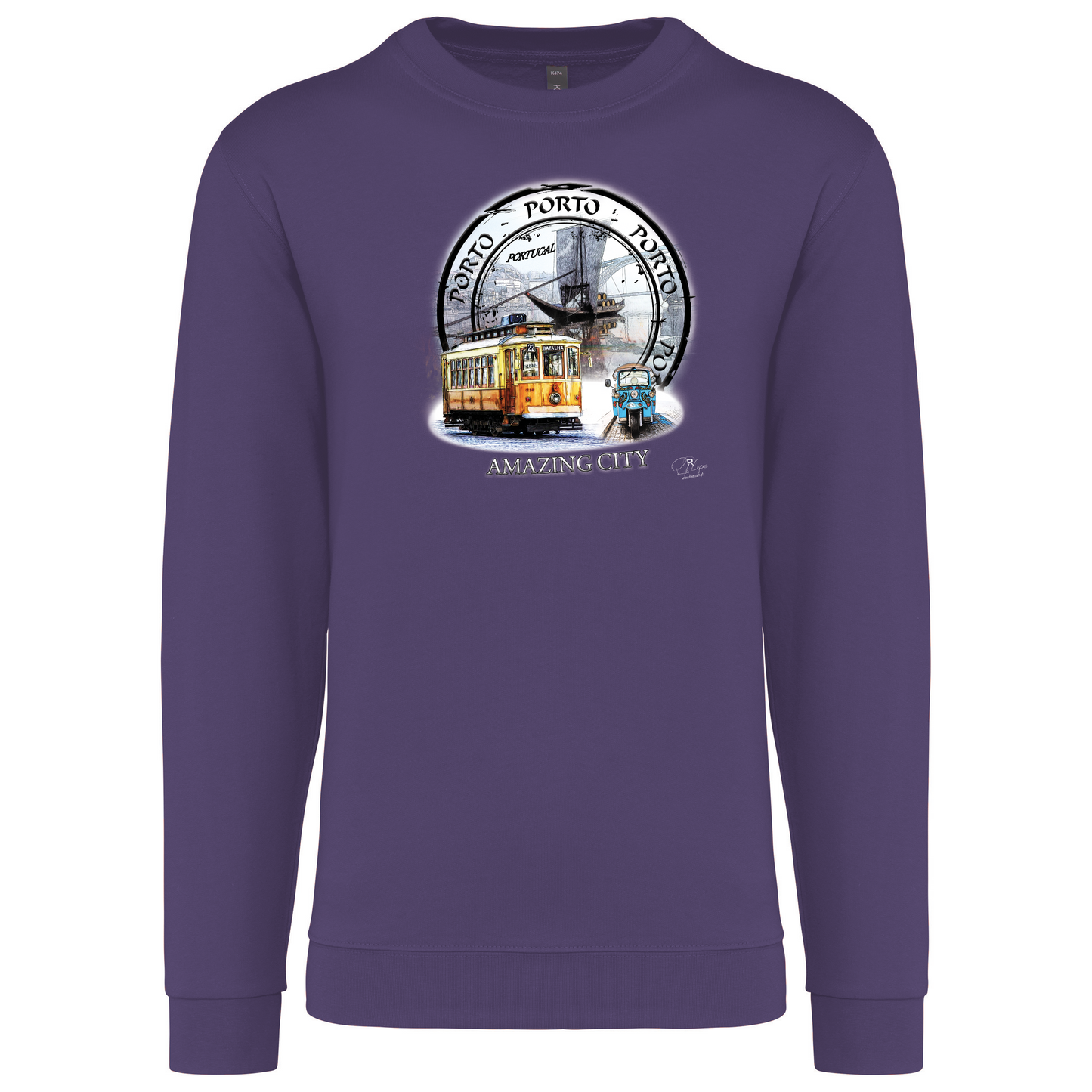Sweatshirt Kariban sem Capuz Amazing City Porto