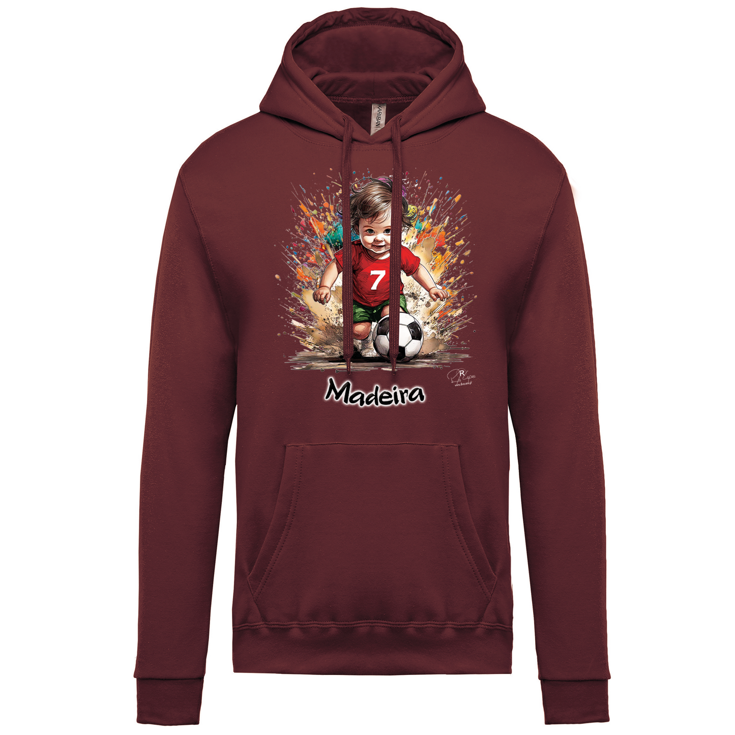 Sweatshirt Kariban com Capuz 7 Madeira
