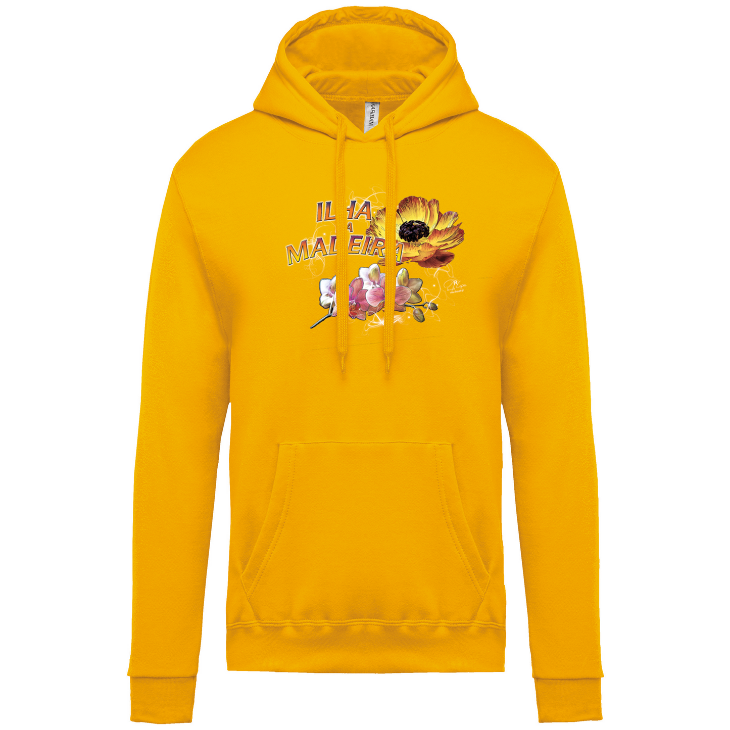 Sweatshirt Kariban com Capuz Madeira Flowers