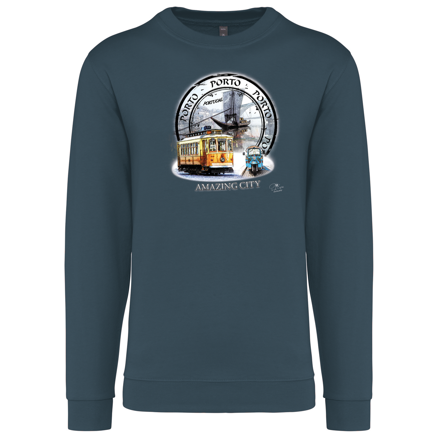 Sweatshirt Kariban sem Capuz Amazing City Porto