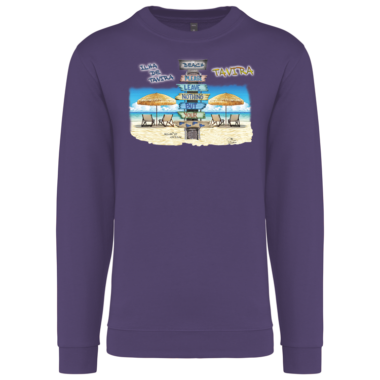 Sweatshirt Kariban sem Capuz Pegadas Tavira