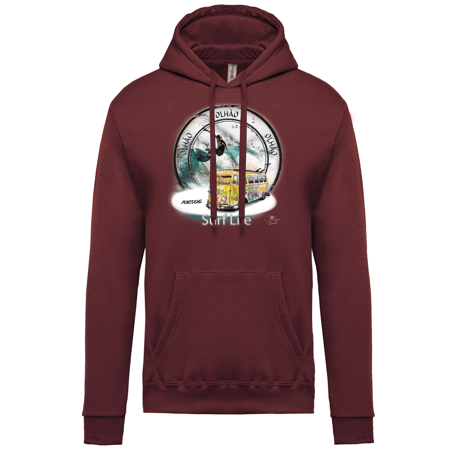 Sweatshirt Kariban com Capuz Surf Life Olhão