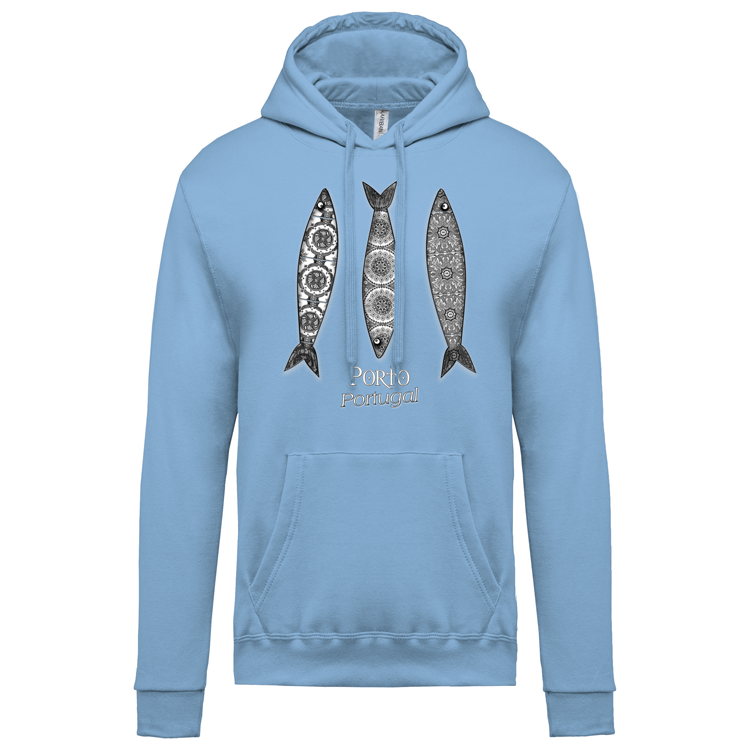 Sweatshirt Kariban com Capuz 3 Sardinhas Porto