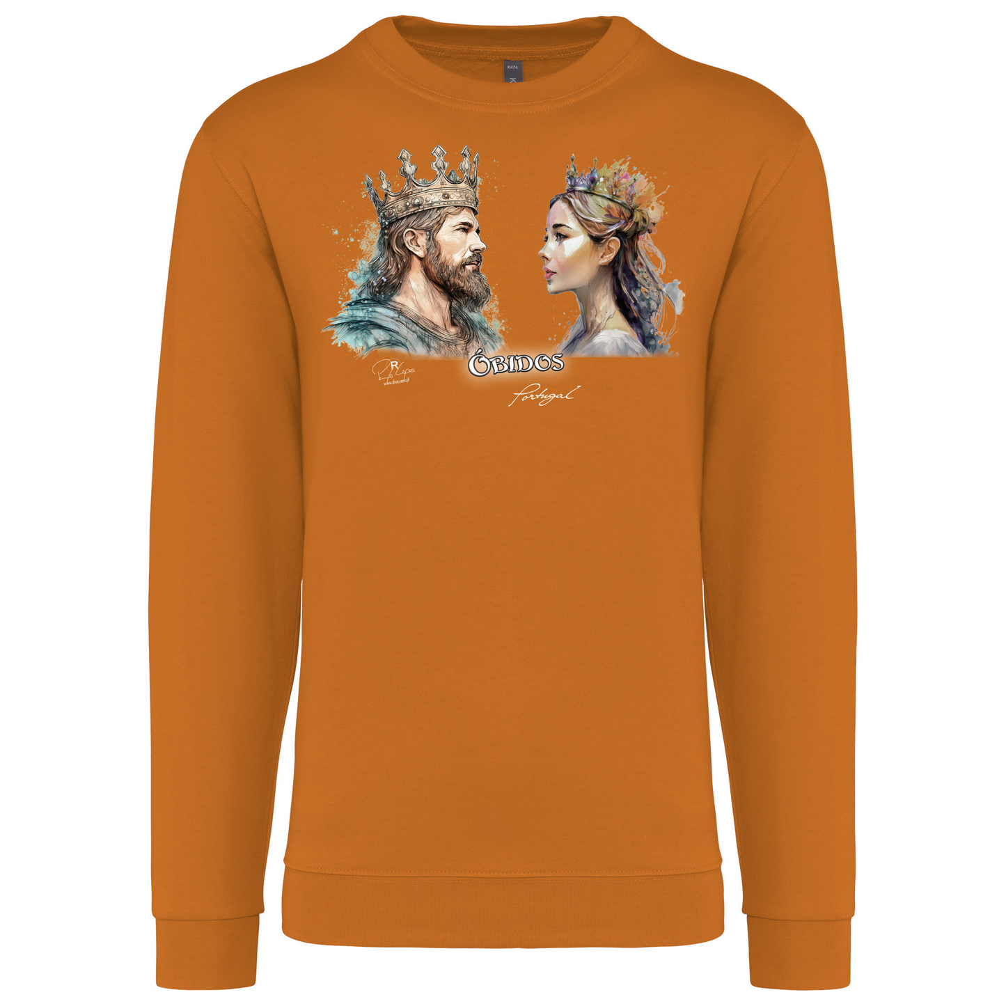 Sweatshirt Kariban sem Capuz King and Queen Óbidos