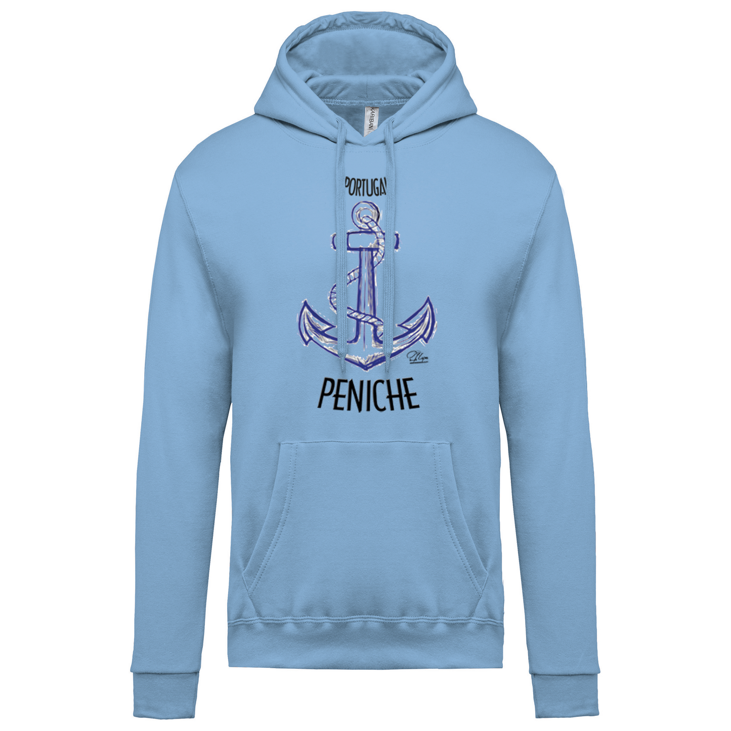 Sweatshirt Kariban com Capuz Âncora Peniche