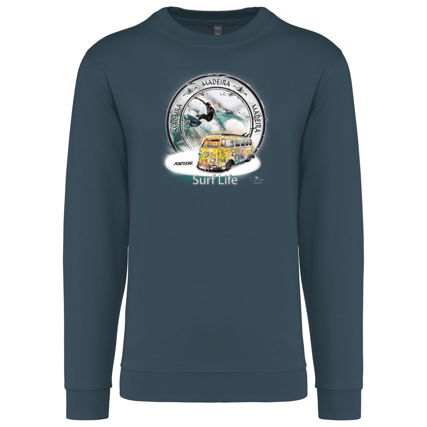 Sweatshirt Kariban sem Capuz Surf Life Ilha da Madeira