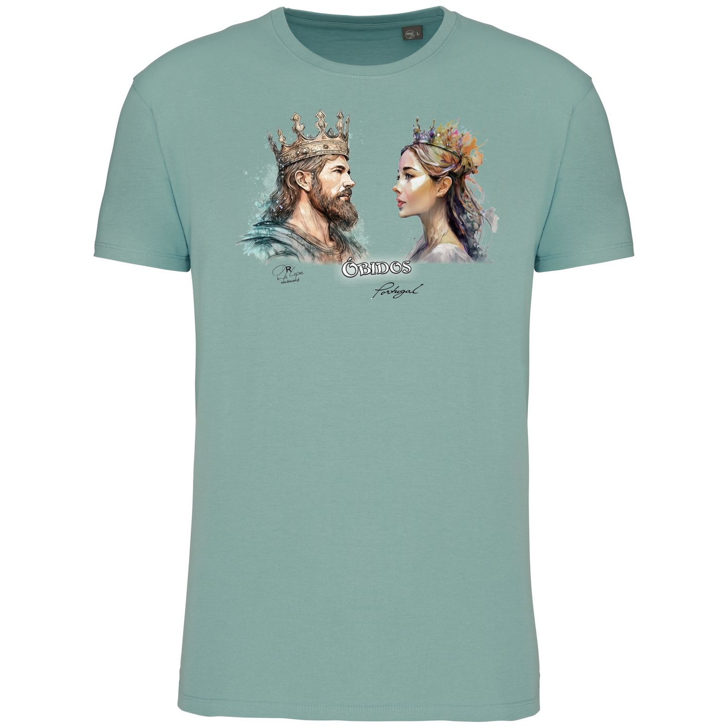 T-Shirt Algodão Biológico King and Queen Óbidos