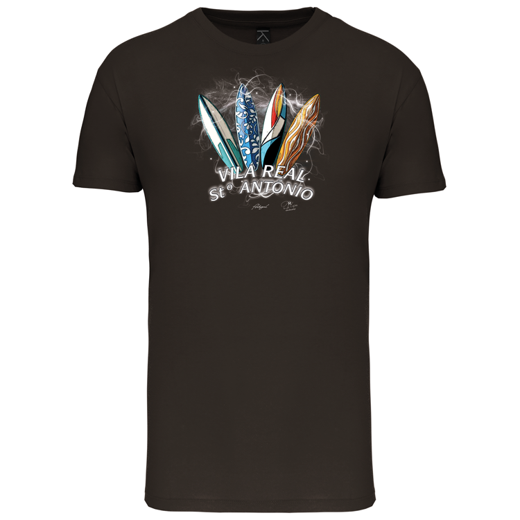 T-Shirt Algodão Biológico Surfboards Vila Real Stº António