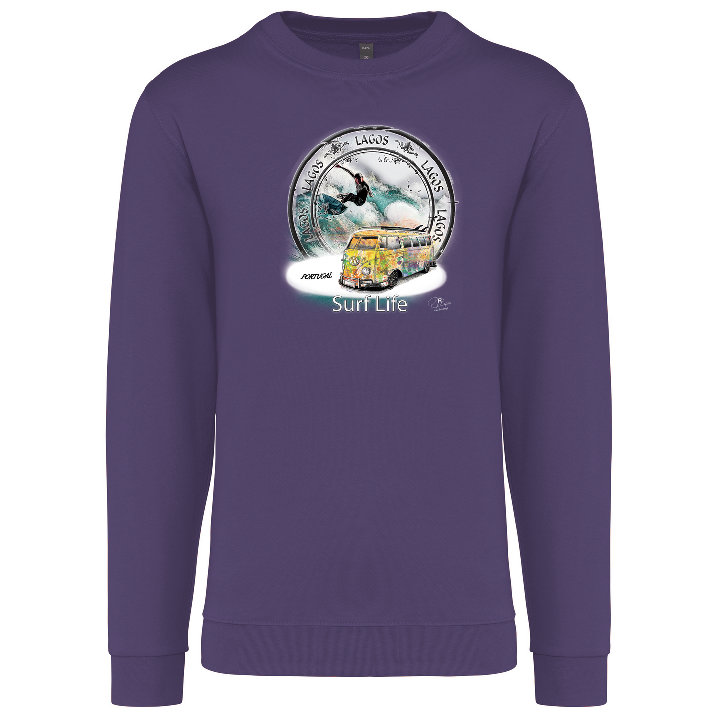 Sweatshirt Kariban sem Capuz Surf Life Lagos