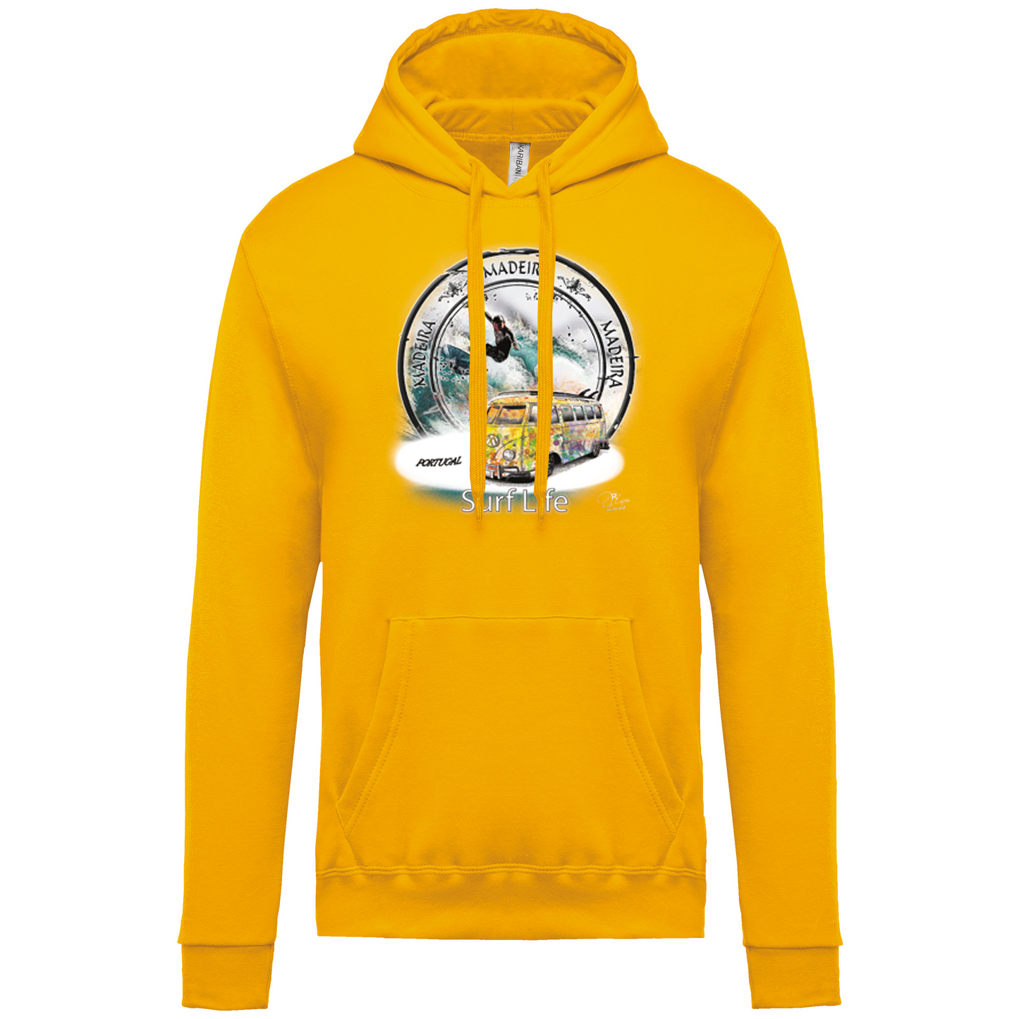 Sweatshirt Kariban com Capuz Surf Life Ilha da Madeira