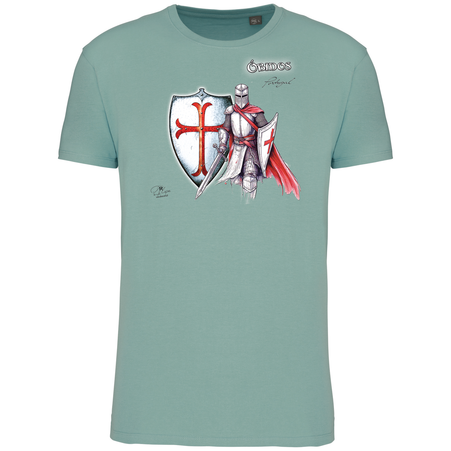 T-Shirt Algodão Biológico Templário Óbidos