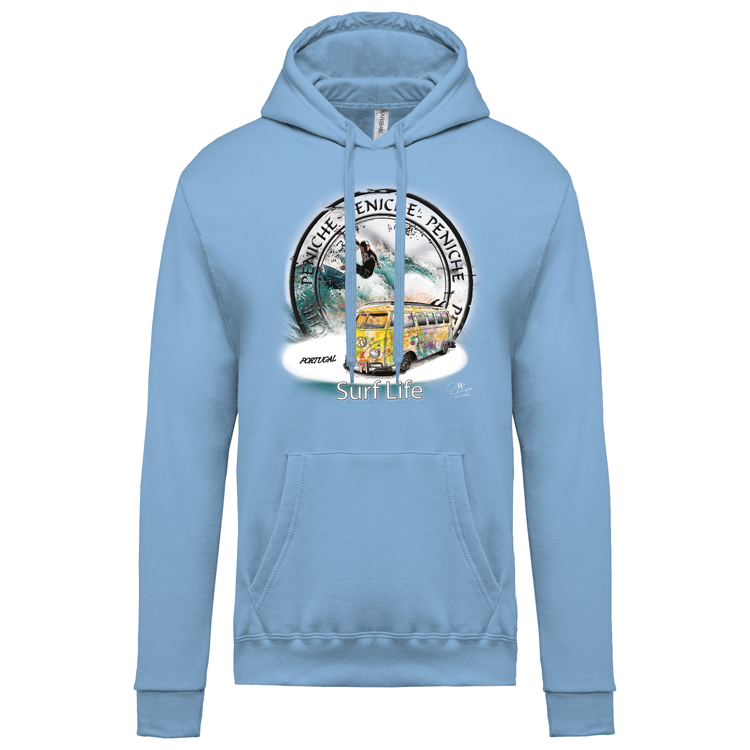 Sweatshirt Kariban com Capuz Surf Life Peniche