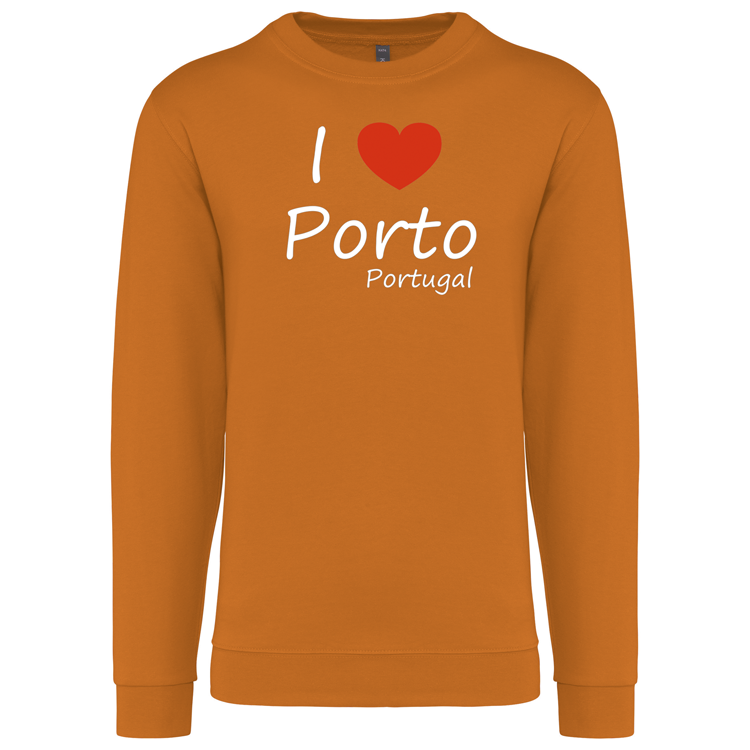 Sweatshirt Kariban sem Capuz I Love Porto